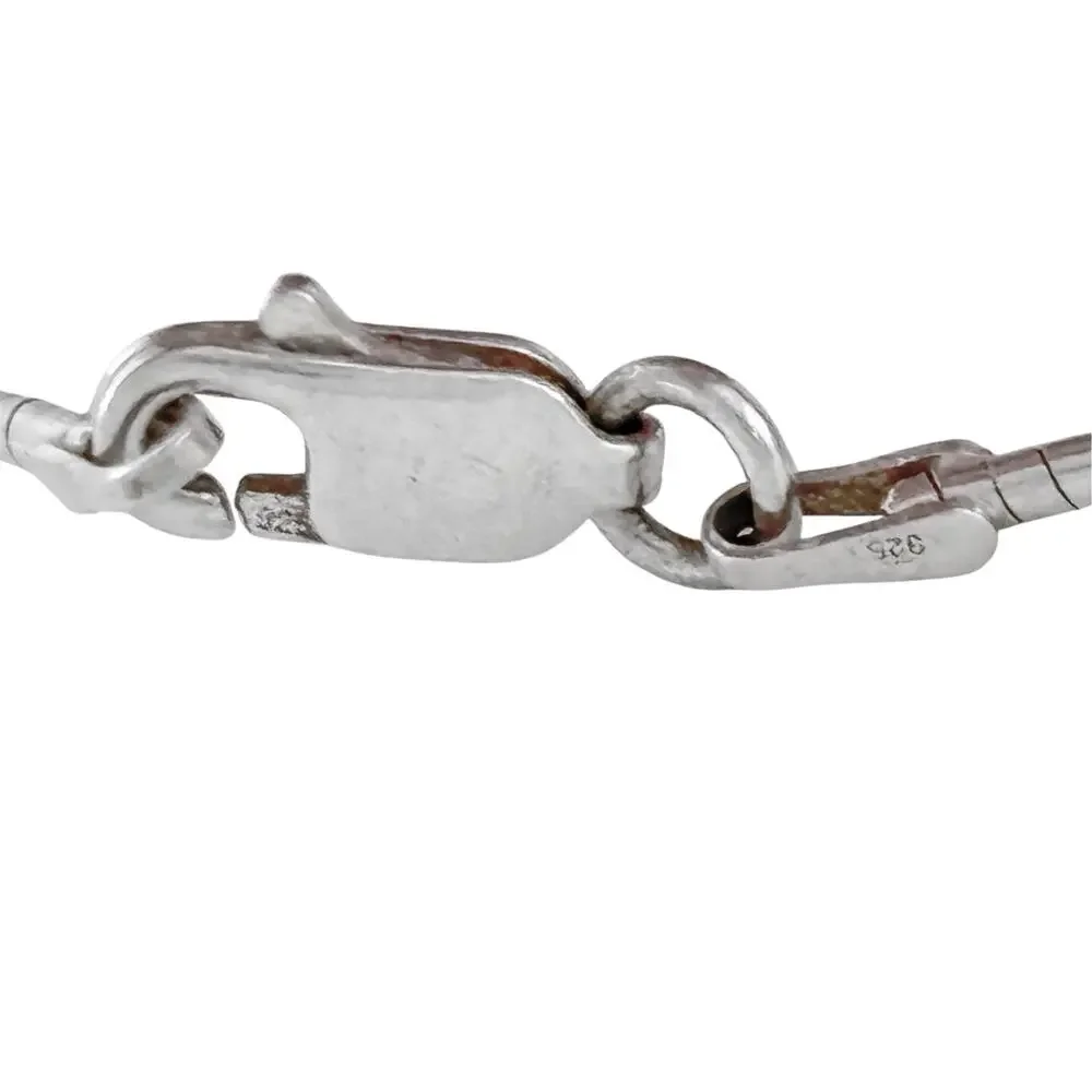 Vintage Sterling Silver 925 Snake Chain Necklace 16